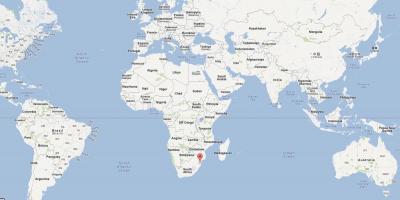 Свазиленд върху картата на света