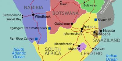 Карта на мапуто Свазиленд